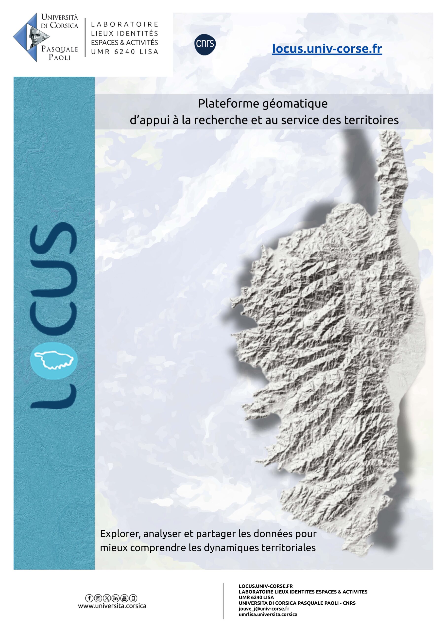 Plaquette de présentation de la plateforme géomatique LOCUS