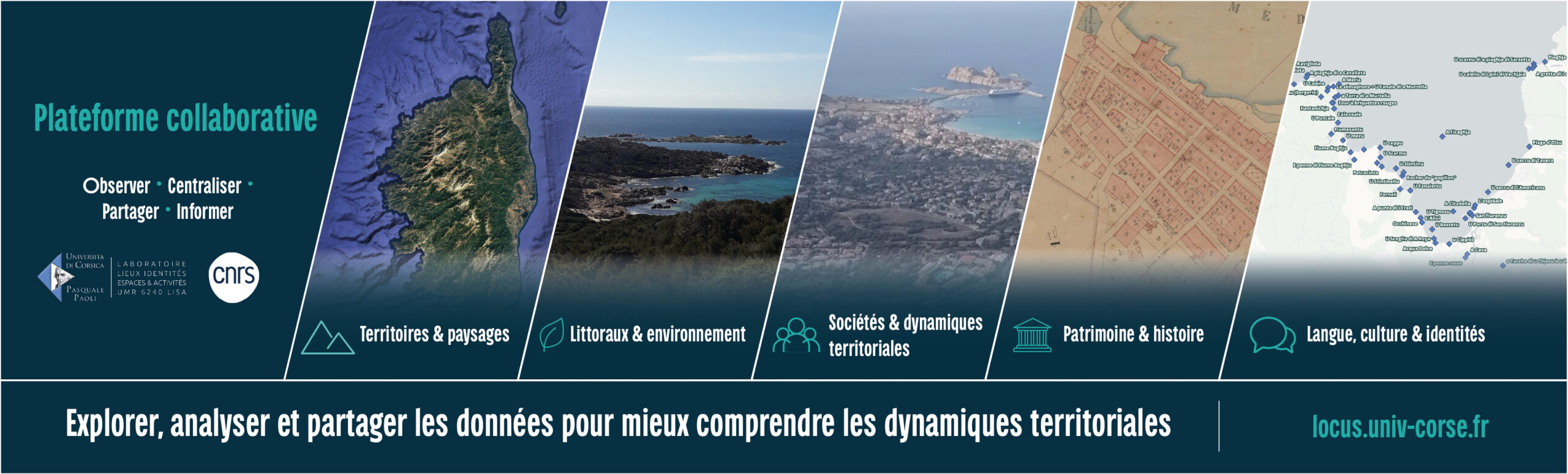 Bannière de la plateforme géomatique LOCUS